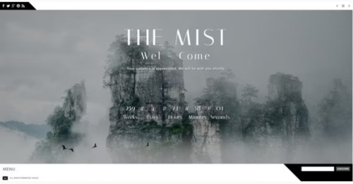 The Mist - Responsive Coming Soon Page
