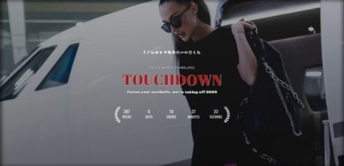 Touchdown - Responsive Coming Soon Page