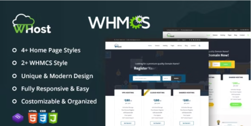 WHost-Domain Hosting Server Rental with WHMCS