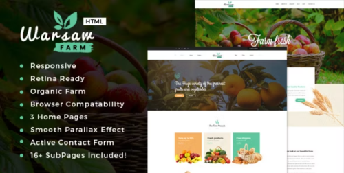 Warsaw - Organic Food, Agriculture, Farm Template