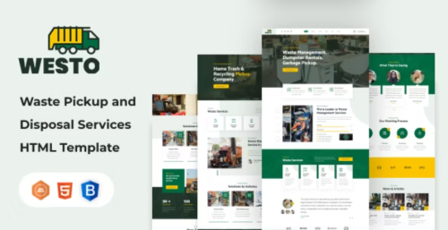 Westo - Waste Disposal Services HTML Template
