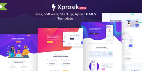 Xprosik – Saas & Software App Landing Page Template
