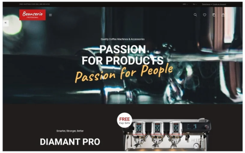 Beanserio - Professional Coffee Machine Store Clean Bootstrap Ecommerce PrestaShop Theme
