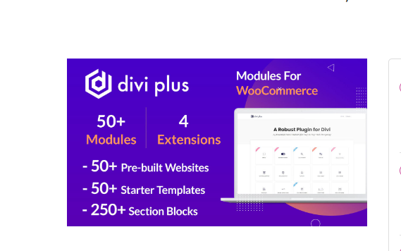 Divi Plus – The Ultimate Module Pack WordPress Plugin with original license key Activation for lifetime