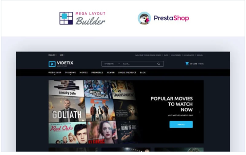 Videtix - Movies Online Store Template PrestaShop Theme