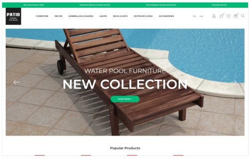 Patio-Garden Furniture Store Ecommerce Bootstrap Clean PrestaShop Theme
