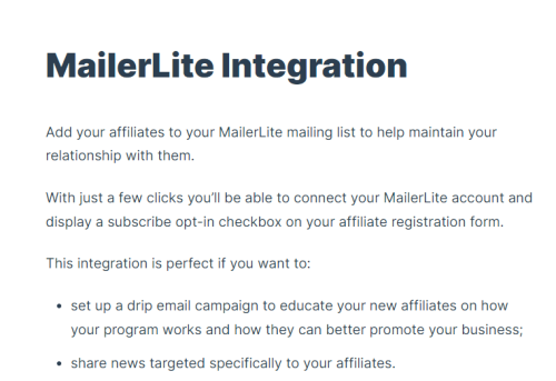 SliceWP – MailerLite Integration Add-On