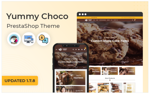 Yummy Choco - Cake & Bakery Store Prestashop Theme