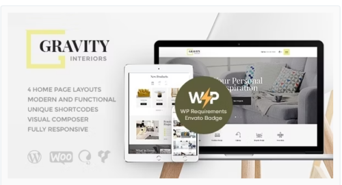 Gravity | A Contemporary Interior Design & Furniture Store WordPress Theme