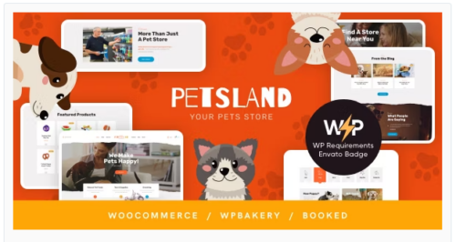 Pets Land | Domestic Animals Shop & Veterinary WordPress Theme