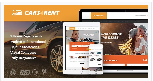 Cars4Rent | Auto Rental & Taxi Service WordPress Theme + RTL