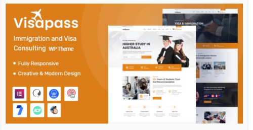 Visapass – Immigration Consulting WordPress Theme + RTL