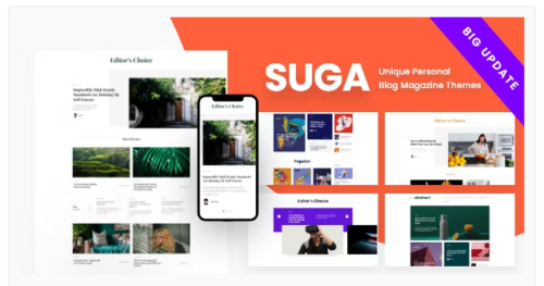 Suga - Magazine and Newspaper WordPress Theme