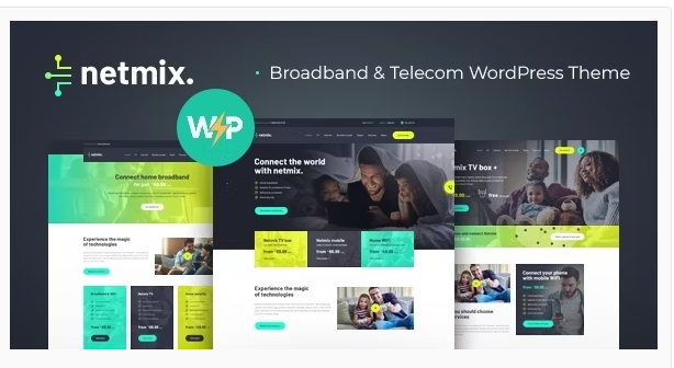 Netmix | Broadband & Telecom Internet Provider WordPress Theme