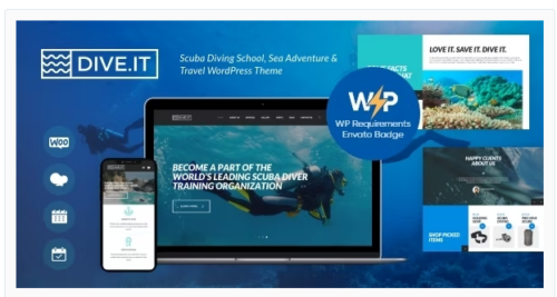 DiveIt - Scuba Diving School, Sea Adventure & Travel WordPress Theme