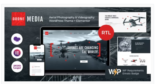 Drone Media | Aerial Photography & Videography WordPress Theme + Elementor