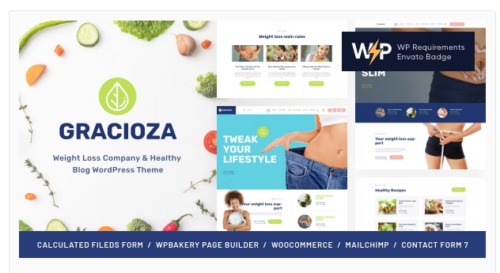 Gracioza | Weight Loss Company & Healthy Blog WordPress Theme