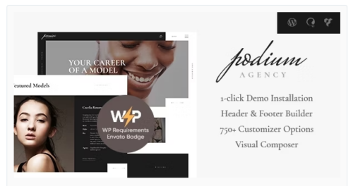 Podium | Fashion Model Agency WordPress Theme