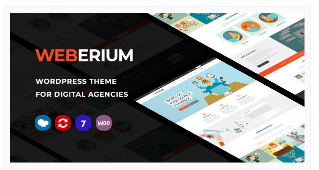 Weberium | Responsive WordPress Theme Tailored for Digital Agencies