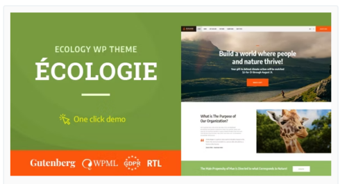 Ecologie - Environmental NGO & Ecology WordPress Theme