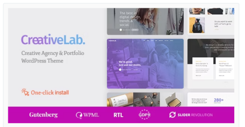 Creative Lab - Studio Portfolio & Design Agency WordPress Theme