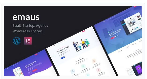 Emaus | SaaS App and Startup Elementor RTL WordPress Theme