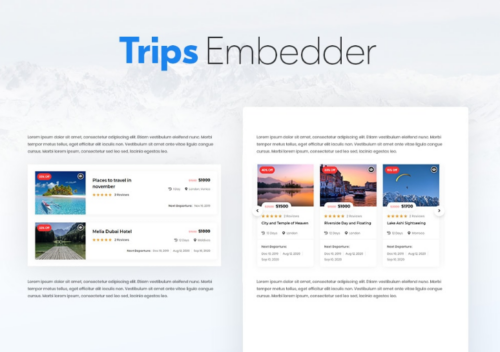 WP Travel Engine – Trips Embedder