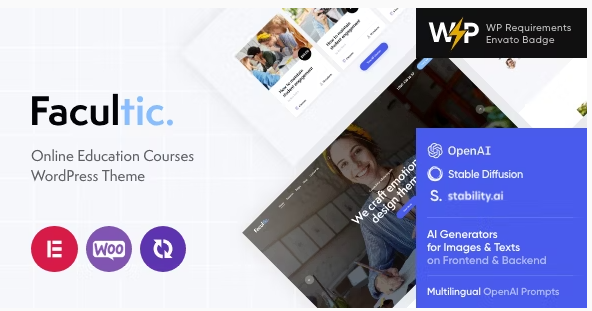 Facultic - Online Education Courses WordPress Theme