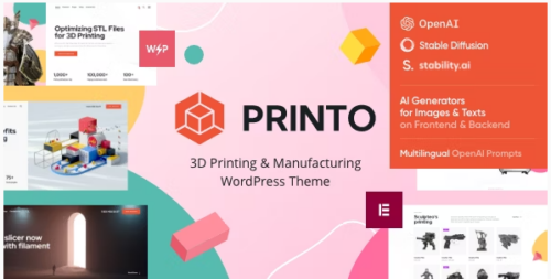 Printo - 3D Printing & Manufacturing WordPress Theme