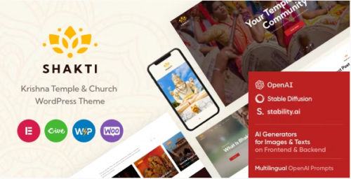Shakti - Krishna Temple & Church WordPress Theme