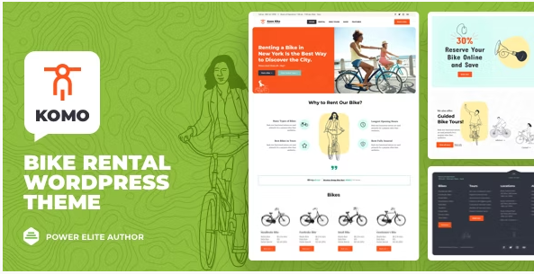Komo - Bike Rental Shop WordPress Theme
