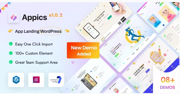 Appics - App Landing Page WordPress Theme