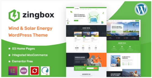 Zingbox – Wind & Solar Energy WordPress Theme