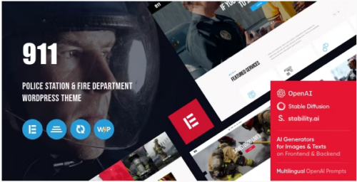 911 - Police Station & Fire Department WordPress Theme