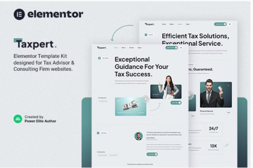 Taxpert – Tax Advisor & Consulting Elementor Template Kit