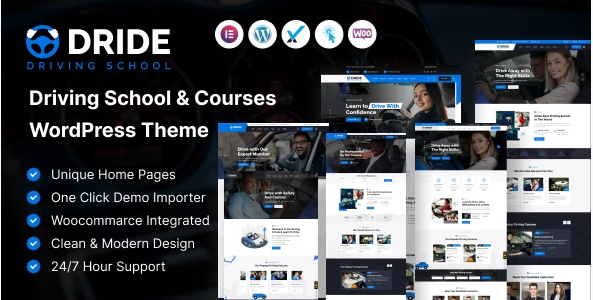 Dride – Driving School & Courses WordPress Theme