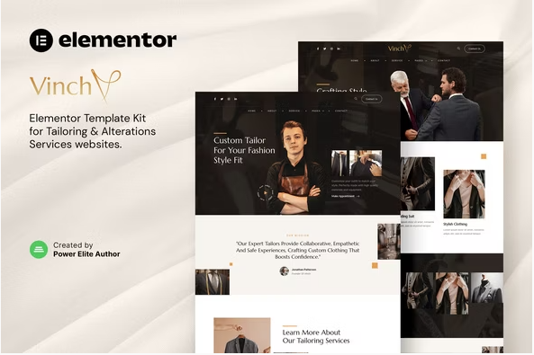 Vinch – Professional Tailoring & Alterations Services Elementor Template Kit