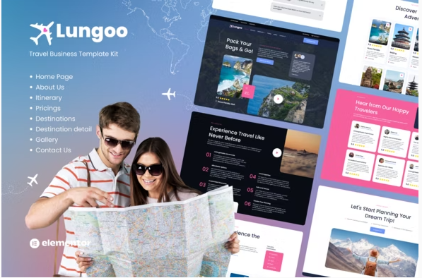 Lungoo - Travel Business Elementor Template Kit