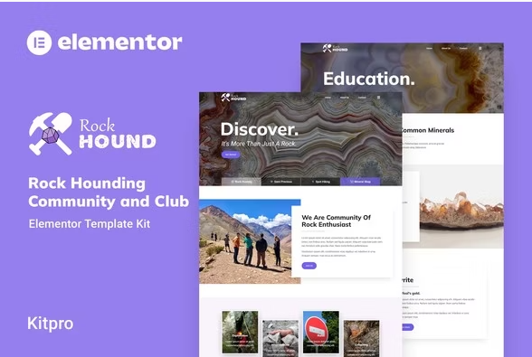Rockhound - Rock Hounding Community Club Elementor Template Kit