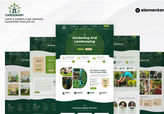 Gardenary - Lawn Garden Care Services Elementor Template Kit