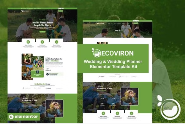 Ecoviron - Ecology & Enviroment Charity Elementor Pro Template Kit