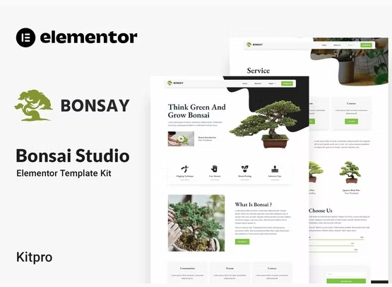 Bonsay - Bonsai Studio Elementor Template Kit