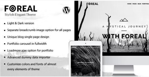 Foreal - Director, Writer WordPress Theme