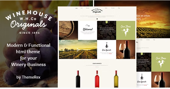 Wine House | Vineyard, Shop & Restaurant Site Template
