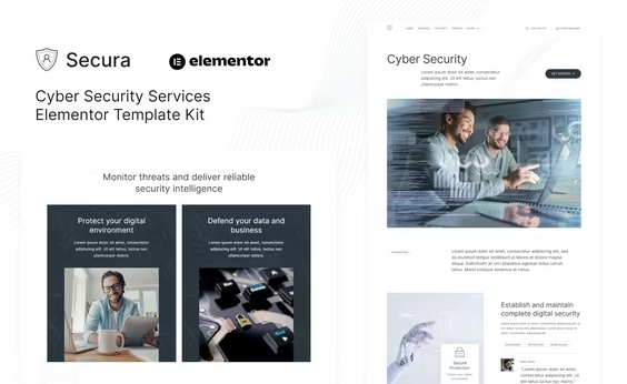 Secura - Cyber Security Services Elementor Template Kit