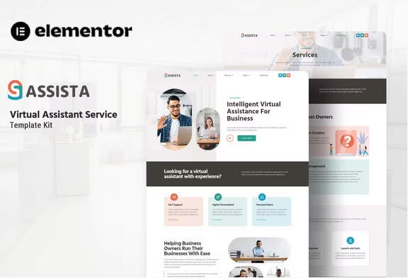 Assista - Virtual Assistant Service Elementor Template Kit