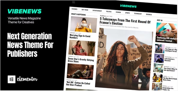 Vibenews - Newspaper Magazine News Blog WordPress Theme + WooCommerce