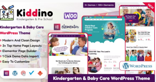 Kiddino - Kids & Kindergarten WordPress Theme
