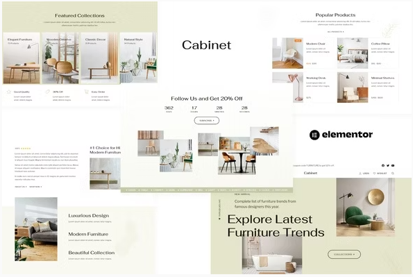 Cabinet - Furniture Store Elementor Template Kit