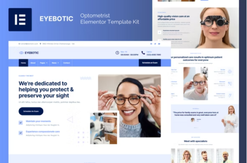 EyeBotic - Optometrist Elementor Template Kit